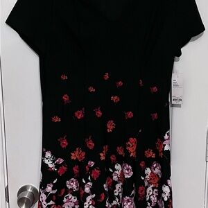 Apt. 9 Classic Black Floral Dress
